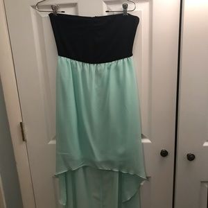Aqua Open Back HiLo Casual Sun Dress NEW WITH TAGS